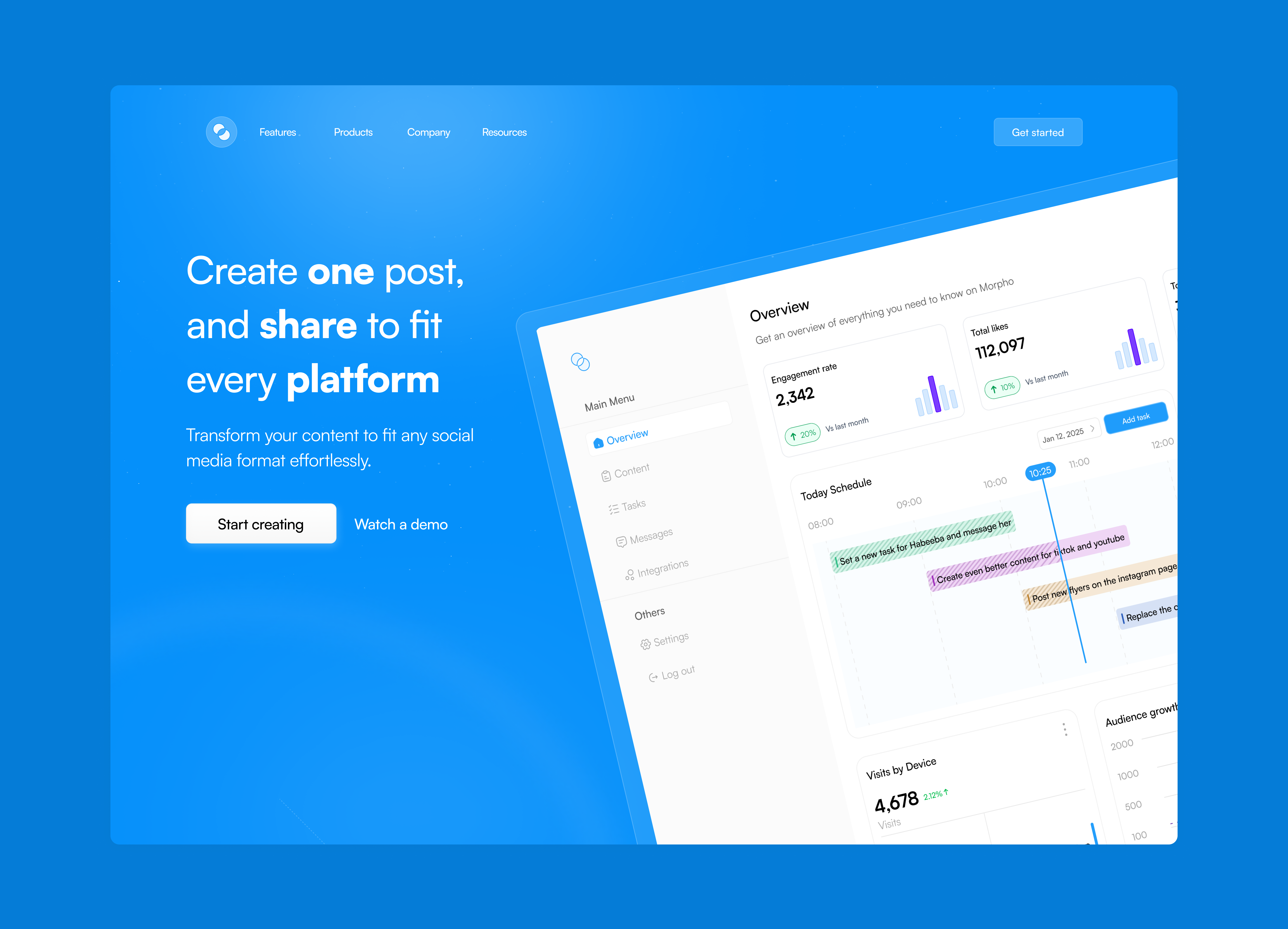 SaaS Website Hero