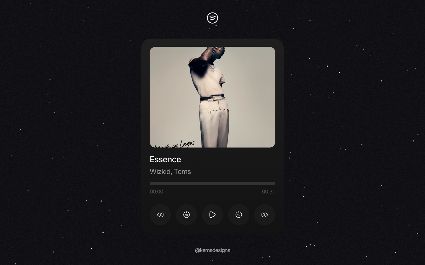 Music Player live experience