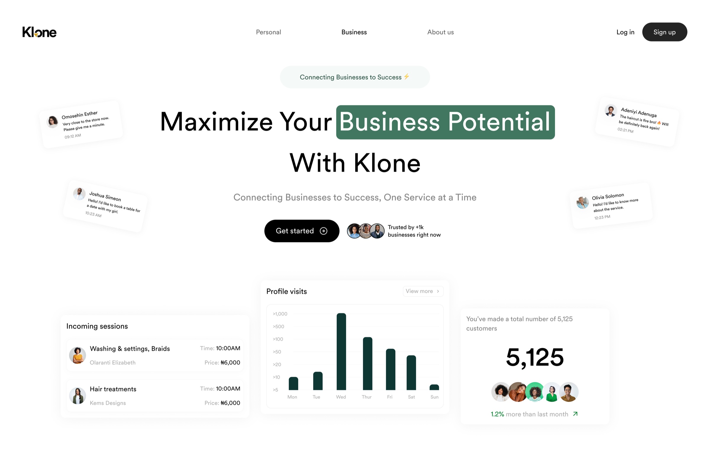 Klone business website