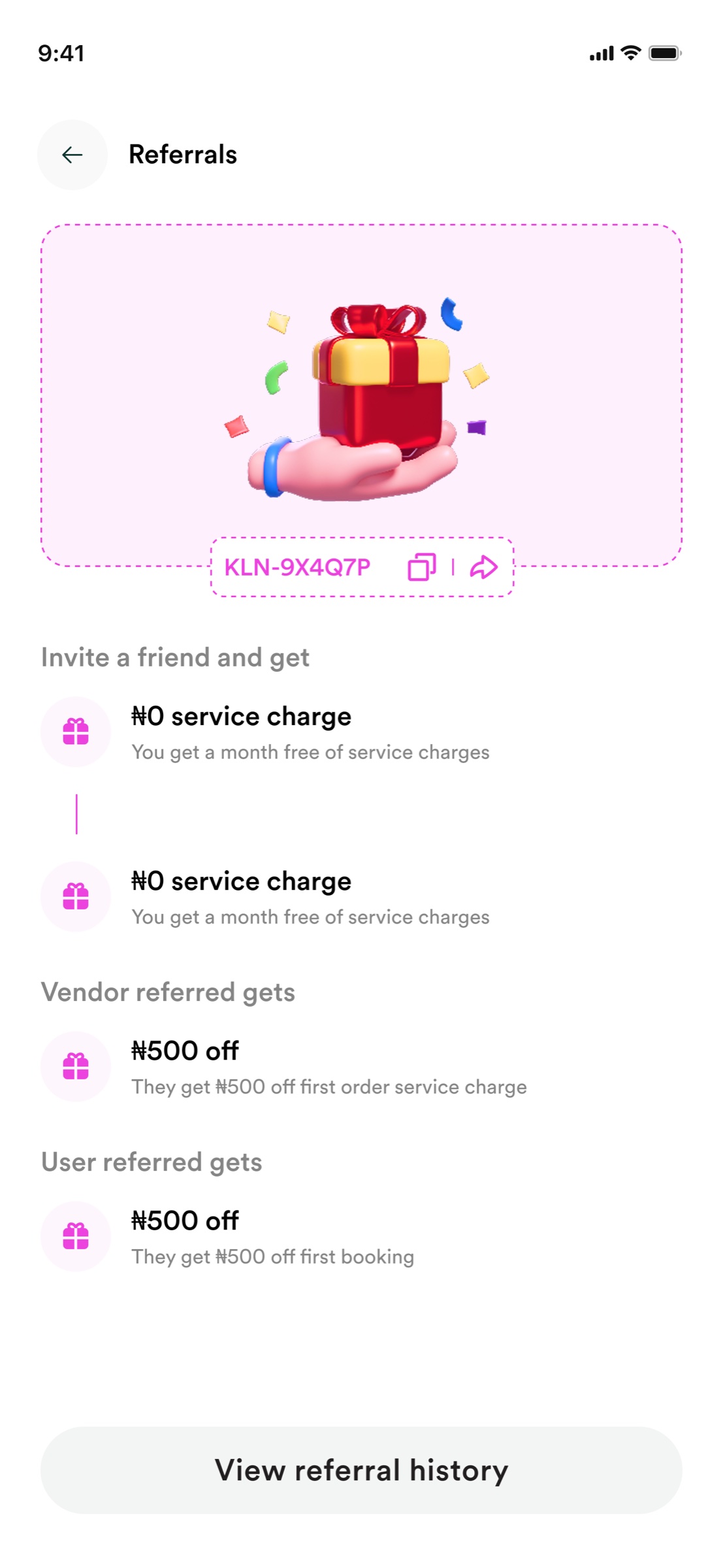 Klone referral system