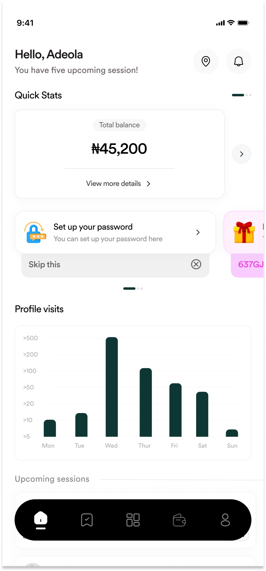 Vendor dashboard