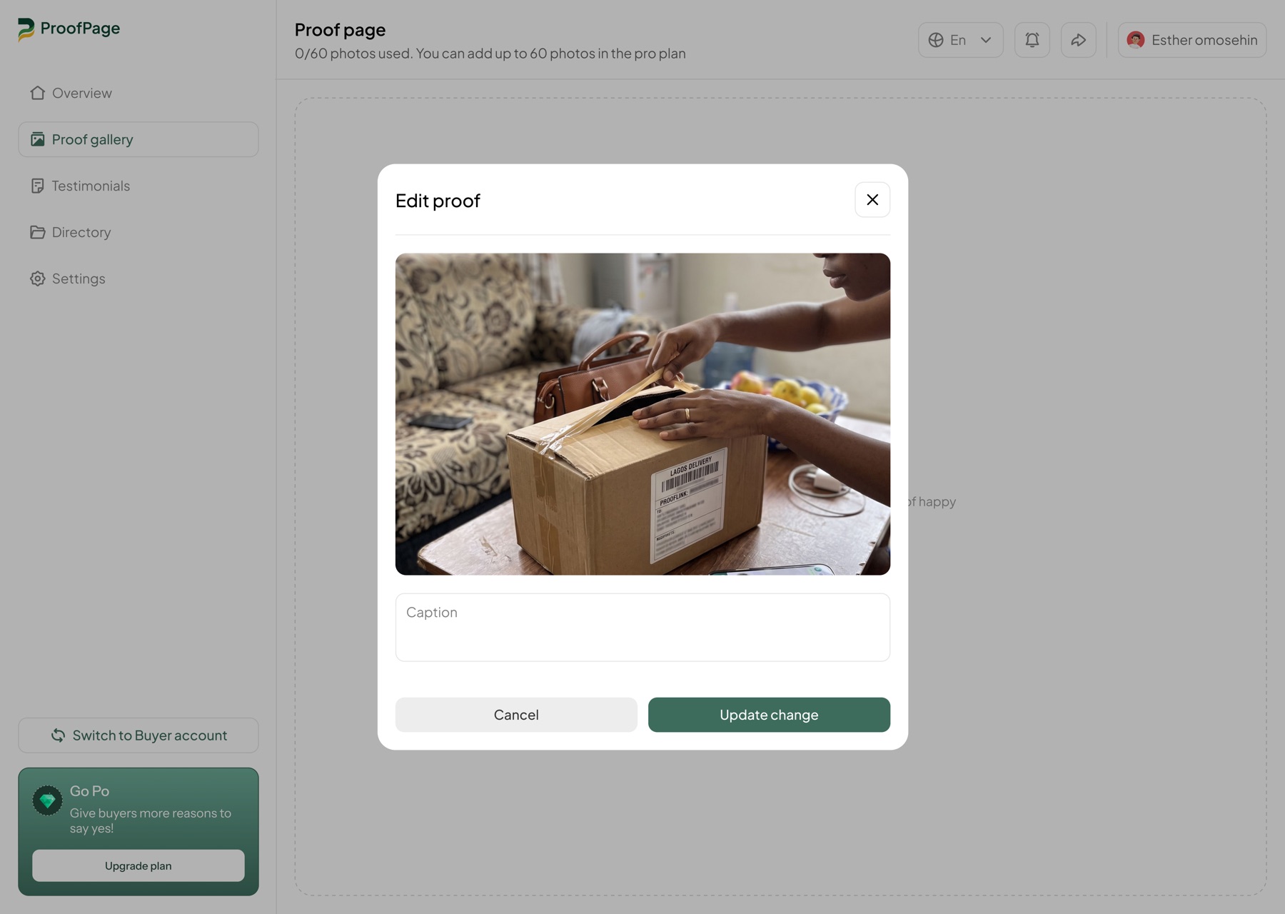 ProofPage proof gallery editor