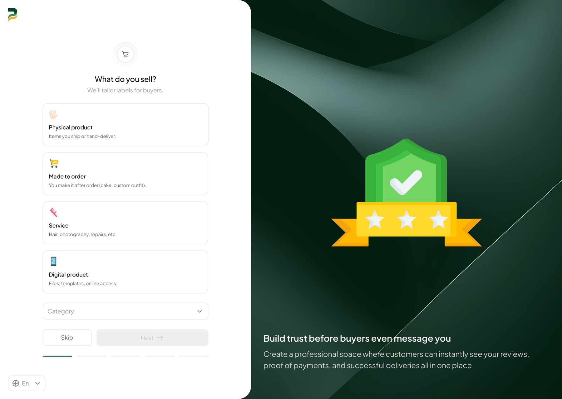 ProofPage vendor onboarding